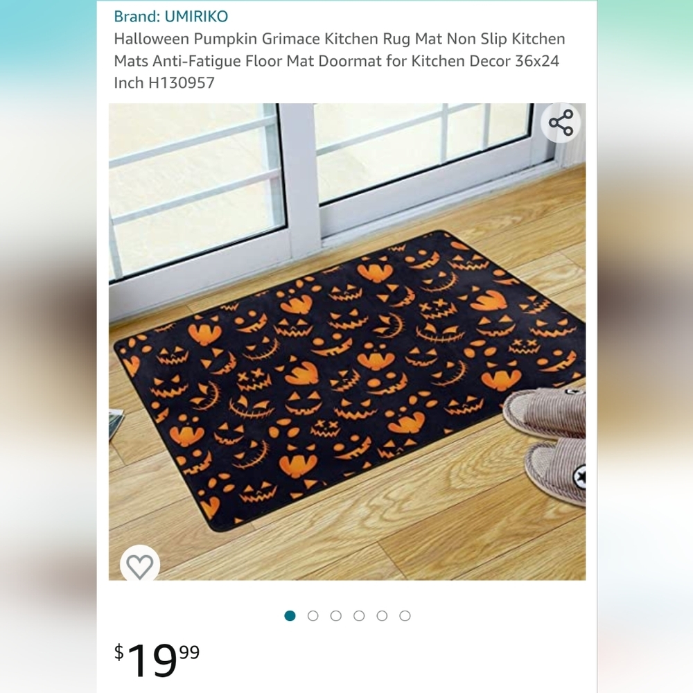 Halloween anti-fatigue kitchen or bath mat